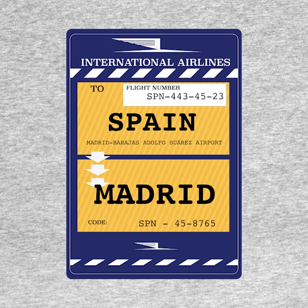 Spain, Madrid Plane ticket by nickemporium1